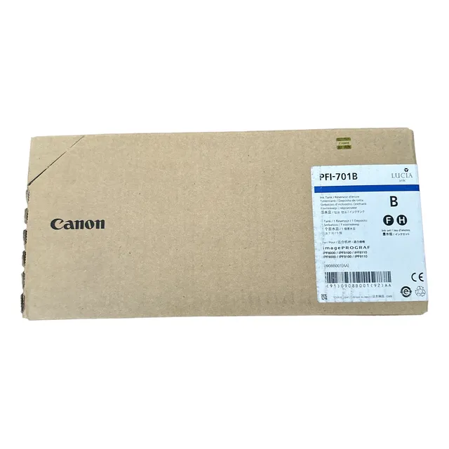 Cartucho Tinta Canon Pfi-701b Azul 700ml Nuevo Original