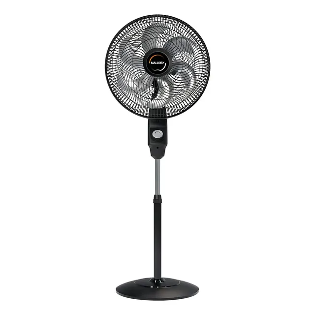 Ventilador De Coluna Mallory Éolo Preto E Grafite - Cor das pás Prateado Diâmetro 40 cm Material das pás Plástico Q