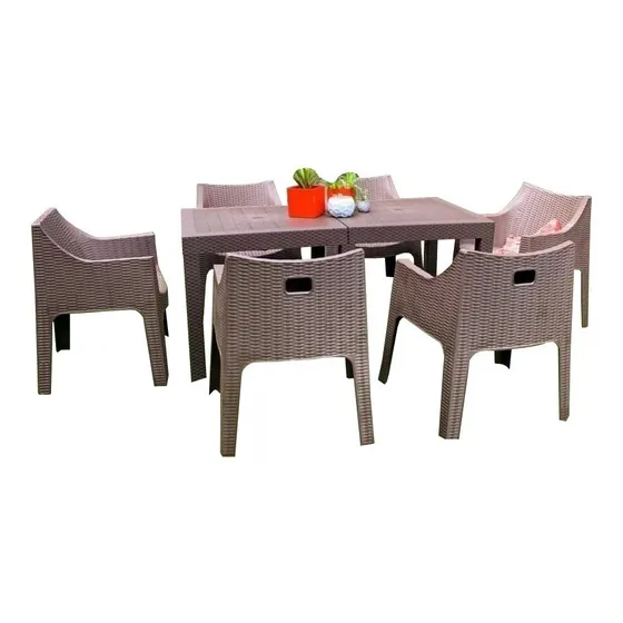 Juegos De Comedor Rattan Sillas Poltronas Tejidas