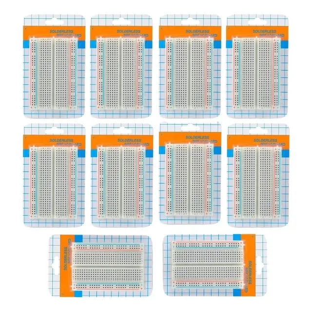 10 Piezas De Protoboard 400 Puntos Breadboard