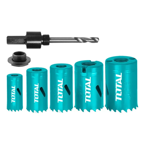 Juego Sierras Copa Total Mechas Bimetal, Madera Pvc Aluminio