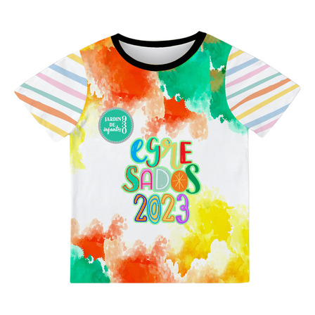 Remera De Egresados Jardín Niños Color Full Personalizada Remera De Egresados Jardín Niños Color Full Personalizada