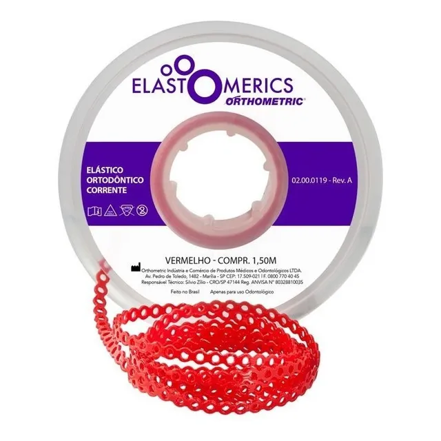 Elástico P/ Aparelho Corrente Trançada 1,5m Cores - Promoção