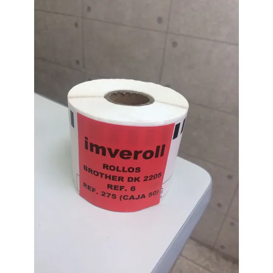 Rollos Etiquetas Térmicas Continúa Dk 2205 Dk2205 Color Rojo