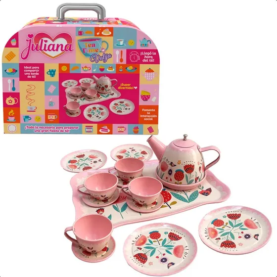 Hora Del Té Juliana Set De Juego Valija 14 Piezas Color Rosa