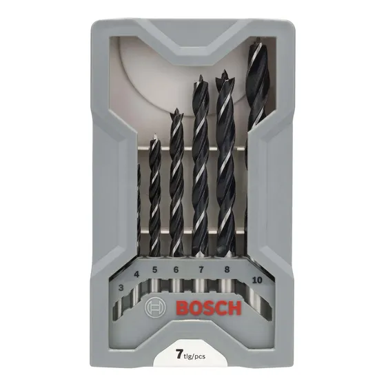 Juego de Brocas para Madera Bosch 3 Puntas 3-10mm 7 unidades