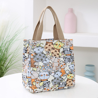 Fashionable Top-handle Bag With Cute Cat Pattern, Portable Fashionable Top-handle Bag With Cute Cat Pattern, Portable