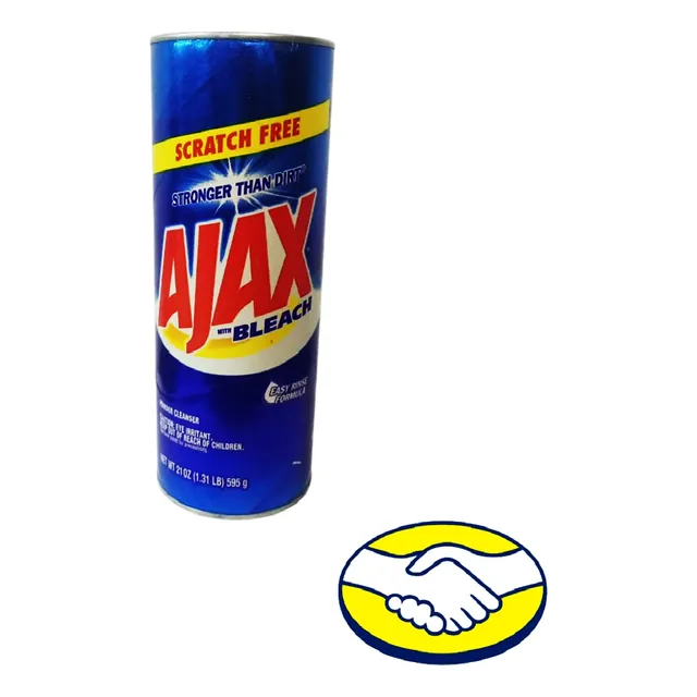 Limpiador En Polvo Ajax Original  Blanqueador Libre Rayas