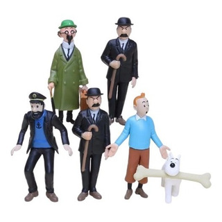 Kit 6 Bonecos Tintin - MilĂș CapitĂŁo Haddock Dupond Dupon He Kit 6 Bonecos Tintin - MilĂș CapitĂŁo Haddock Dupond Dupon He