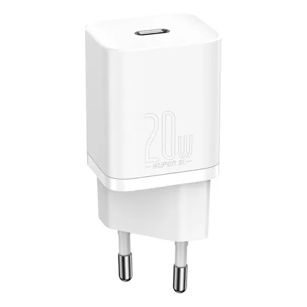 Carregador De Parede Rápido Tipo C Baseus Super Si Qc 20w Cor Branco