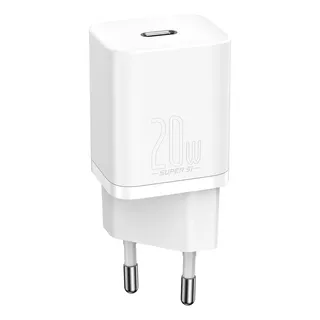 Carregador De Parede Rápido Tipo C Baseus Super Si Qc 20w Cor Branco