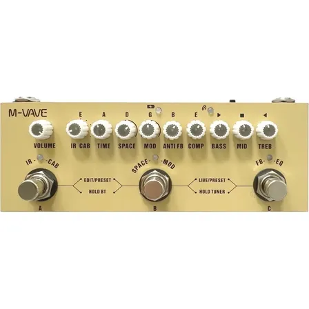 Pedal De Efeito M-vave Cube-baby Ac Creme Creme