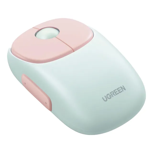 Mouse Inalámbrico Fun Recargable 2.4g & Bluetooth 4 Niveles De Dpi Clic Silencioso Ergonómico 5 Botones Color Rosa