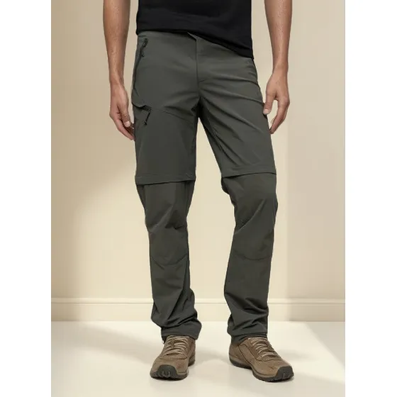 Pantalón Mountain Gear Desmontable Stretch Hombre Verde Kaki