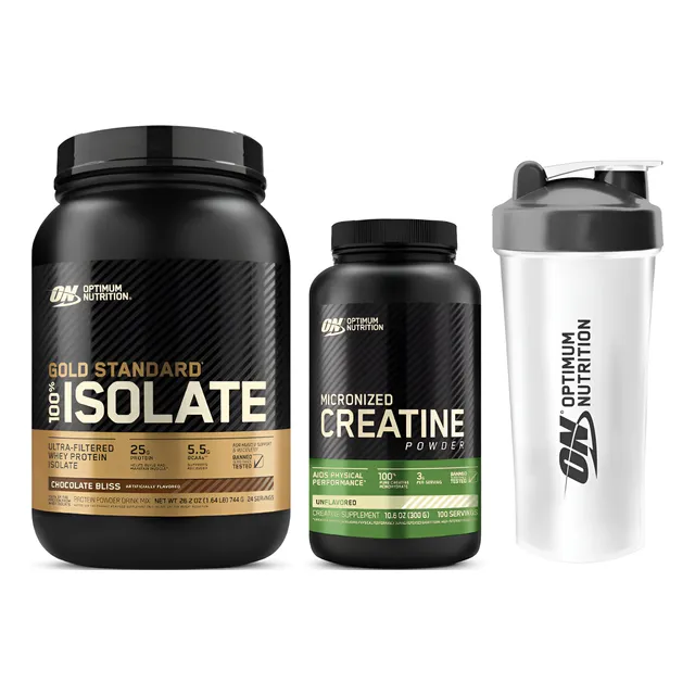Whey Protein 100% Isolate Chocolate 744g + Creatina 300g