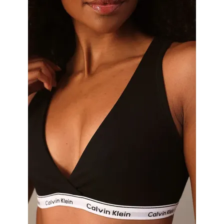 Top Reversível Ck Mini Modern Cotton Preto Liso 38 S