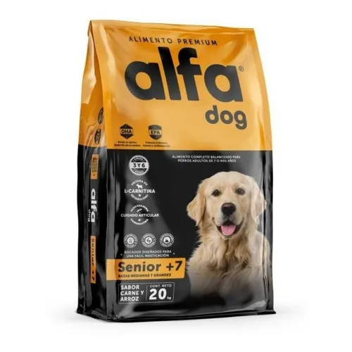 Alfa Dog Senior Alimento Para Perro Premium 20kg Mascotas