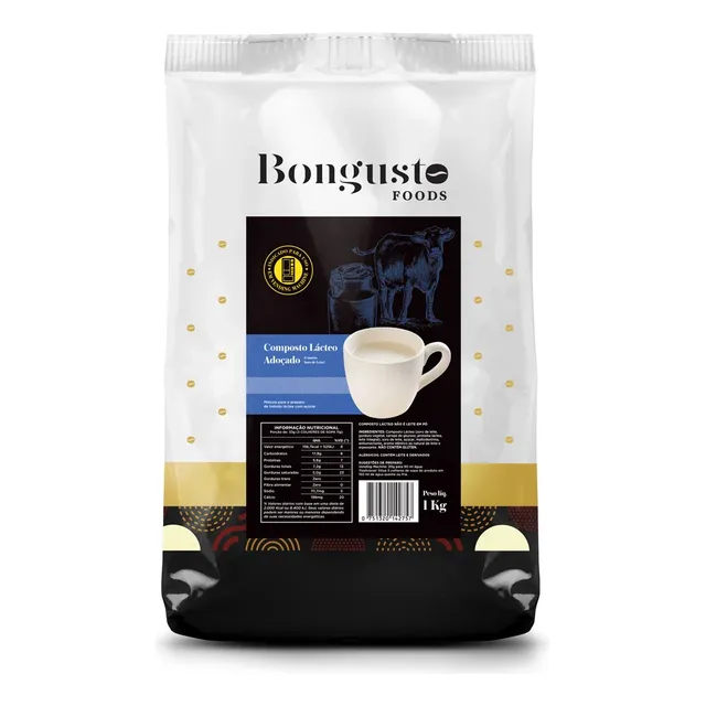 Leite Em Pó Adoçado Instantâneo Solúvel Bongusto Vending 1kg