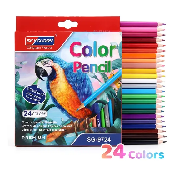 Skyglory Lápices De Colores Doble Punta 24 Colores