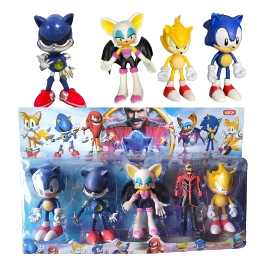 Set De Sonic Y Sus Amigos Hedgehog Juguete Grande