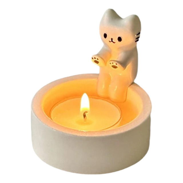 Castiçal De Gatinho Castiçal De Gato Suporte De Luz Perfumad Castiçal De Gatinho Castiçal De Gato Suporte De Luz Perfumad