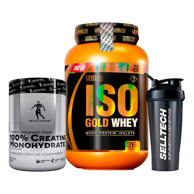 Iso Gold Whey 2.43lb Vanilla+creatina Kevin Levrone 500gr