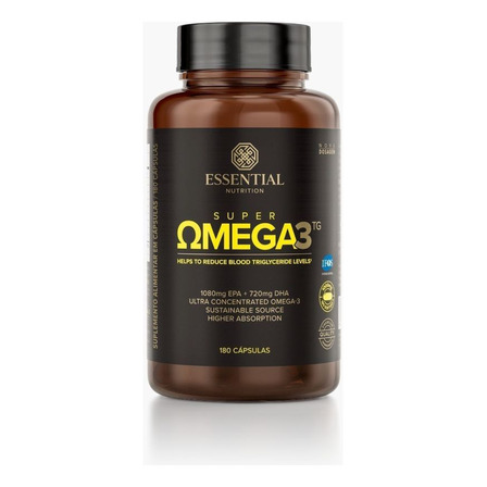 Suplemento Em Cápsula Essential Nutrition Premium Super Omega 3 Tg Em Pote De 180 Unidades Suplemento Em Cápsula Essential Nutrition Premium Super Omega 3 Tg Em Pote De 180 Unidades