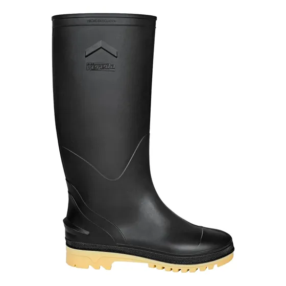 Bota De Caucho Marca Vereda Color Negro Suela Amarilla H