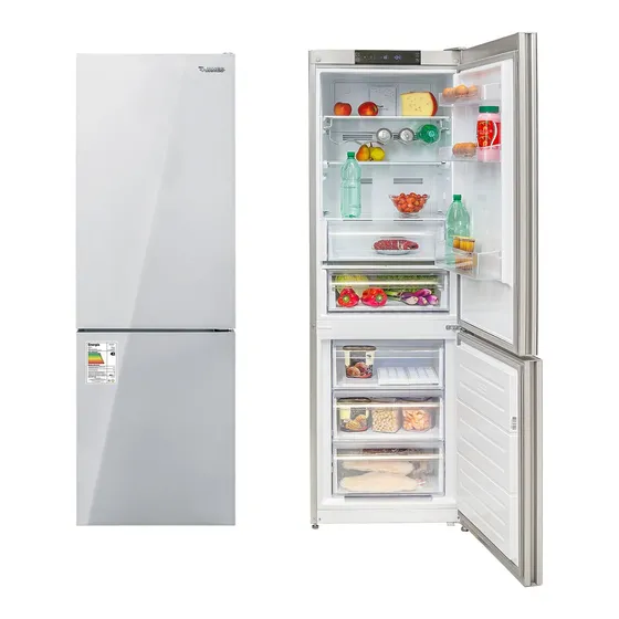 Heladera James 356l Frio Seco Vidrio Blanca Combi Dimm