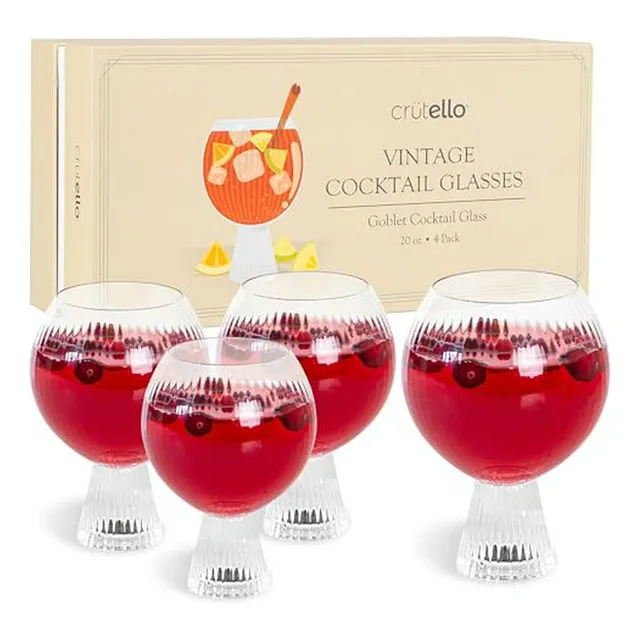  Copas Crutello Aperol Spritz 16 Oz, Para Cócteles Únicos