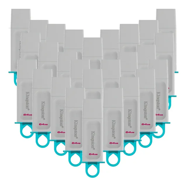 Kit 50 Memoria Usb 64gb Kingston Exodia 3.2 Kc-u2g64-5r Color Blanco
