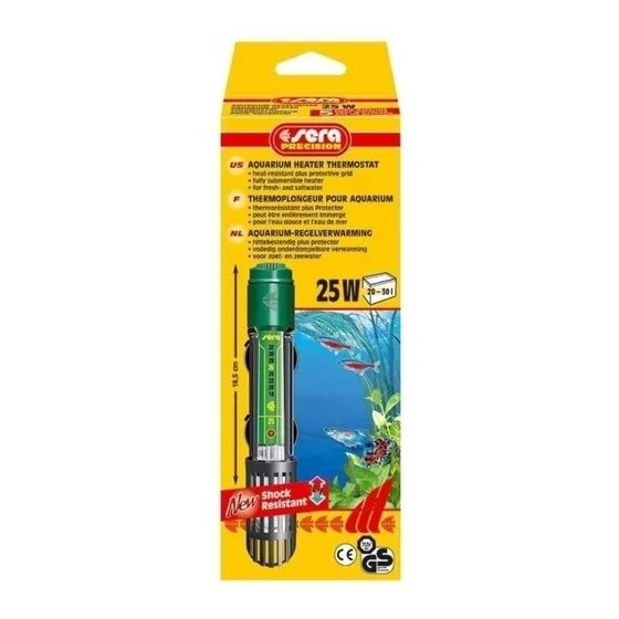 Sera Calentador 25 Watt, Acuarios Hasta 25 Litros