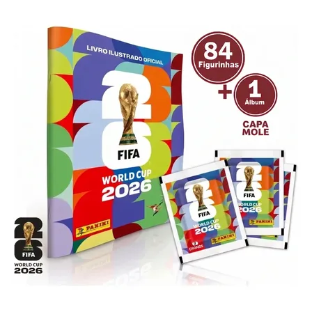 Álbum Copa Do Mundo 2026 + 84 Figurinhas (12 Env) Panini
