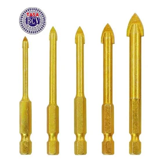 Juego 5 Brocas Carburo De Tungsteno Cabeza De Lanza Plana 