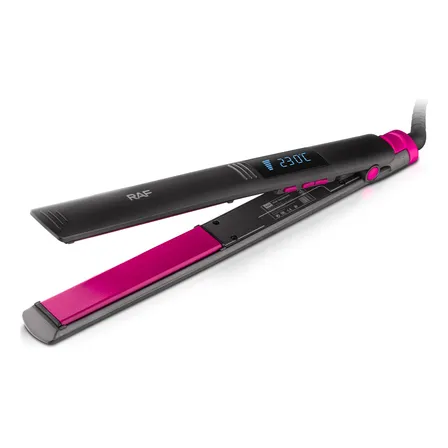 Plancha De Pelo Raf R.606 Cerámica Pantalla Lcd Color Gris