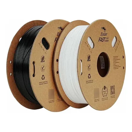 Kit 2kg Filamentos Ender-fast Pla Creality Branco E Preto