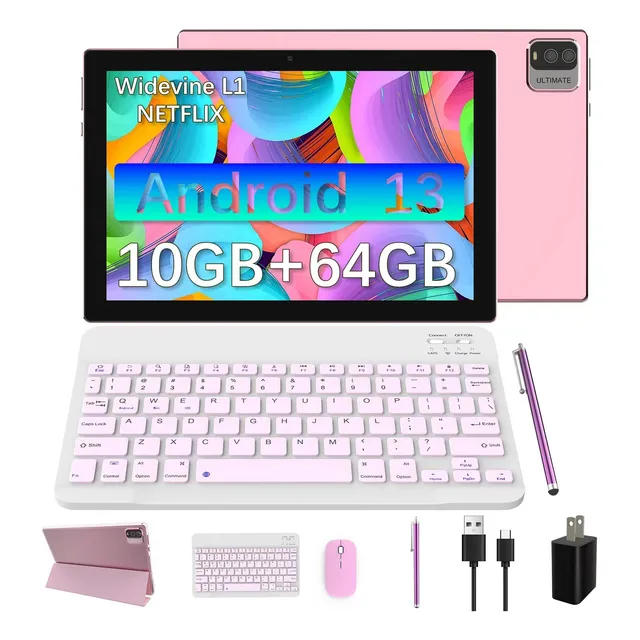 Tableta 2 En 1 Coopers 10  Android 14, 8gb Ram, Rosa