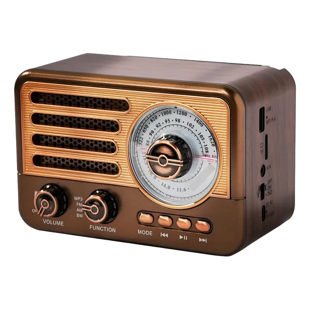 Radio Am/fm Bluetooth Generic Retro Usb 110v Portátil