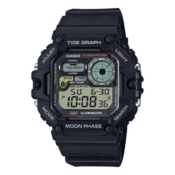 Reloj, Casio, Ws-1700h-1avcf Correa Negro Bisel Negro Fondo Gris Claro