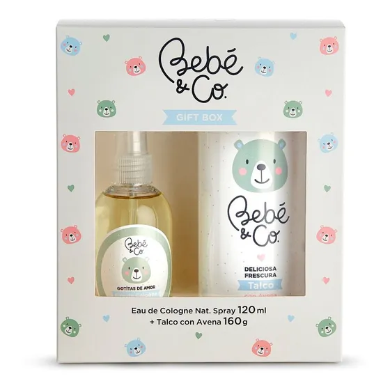 Set Bebe & Co. Colonia 120 Ml + Talco 160 Gr
