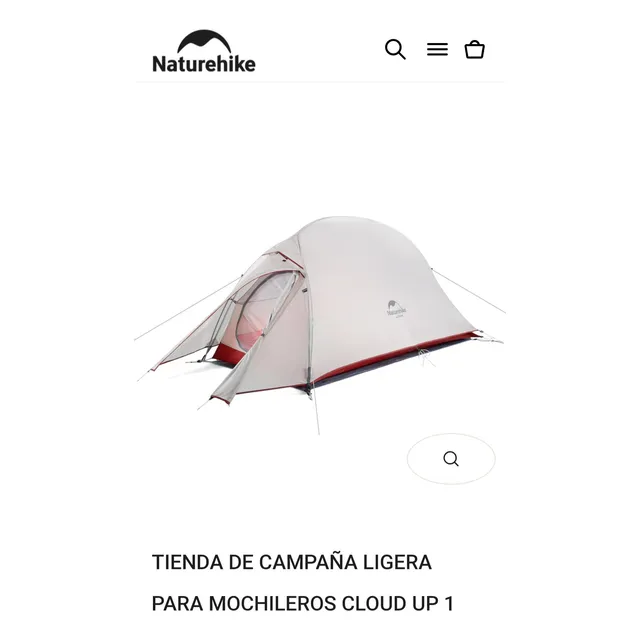 Tienda De Campaña Naturehike Cloud Up Para 1 Persona