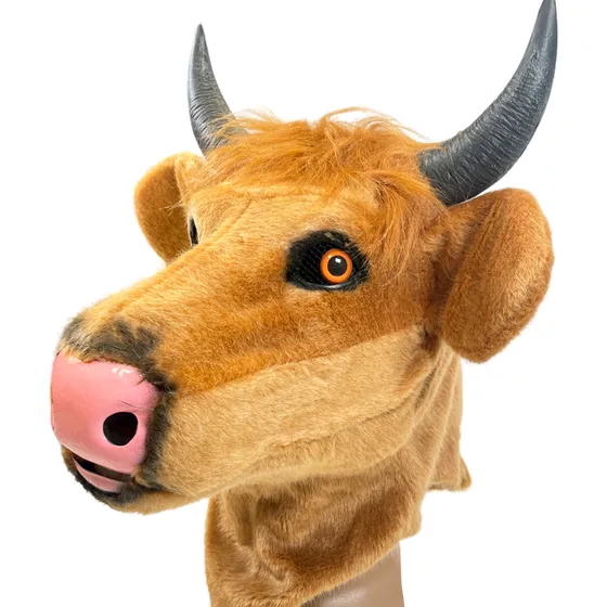 Mascara Careta Toro Buffalo Movil Animov Disfraz Movimiento
