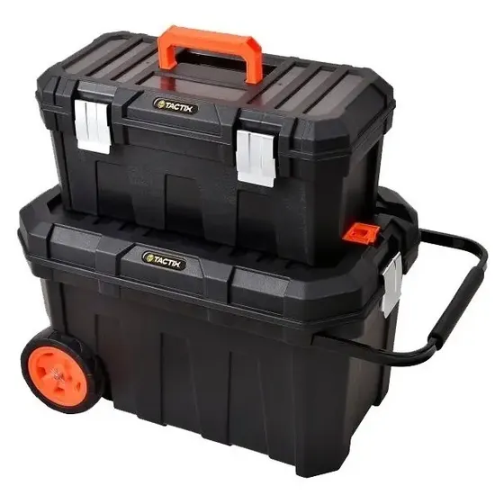Carro Porta Herramientas Y Máquinas + 2 Cajas Tactix