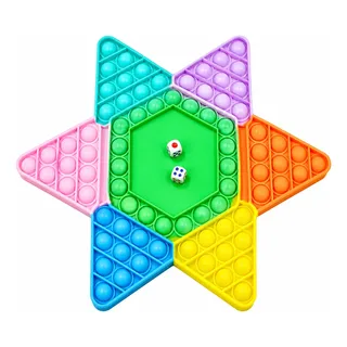 Jogo Pop It Fidget Toys Hand Grande Brinquedo Colorido/azul