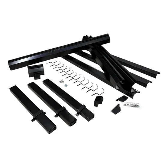 Kit Completo Zingueria Canaleta Negra Pintada X 12mts