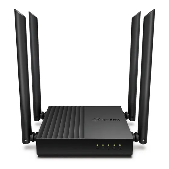 Router Tp-link Archer C64 AC1200 4 Antenas Wi-fi Wireless MU-MIMO Color Negro