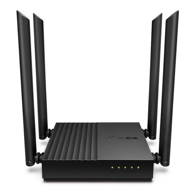 ROUTER TP-LINK ARCHER C64 AC1200 4 ANTENAS WI-FI WIRELESS MU-MIMO COLOR NEGRO