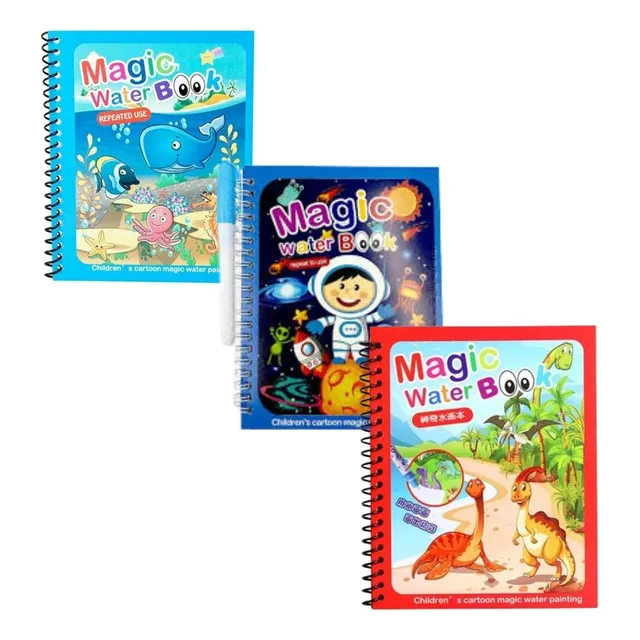 Pack De 3 Libros Mágicos Para Colorear Con Agua