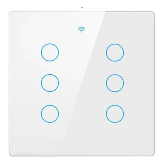 Interruptor Inteligente Wifi Touch 6 Canais Para Automação