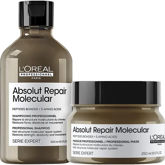 Kit Loreal Absolut Repair Molecular Shampoo 300ml + Mascara